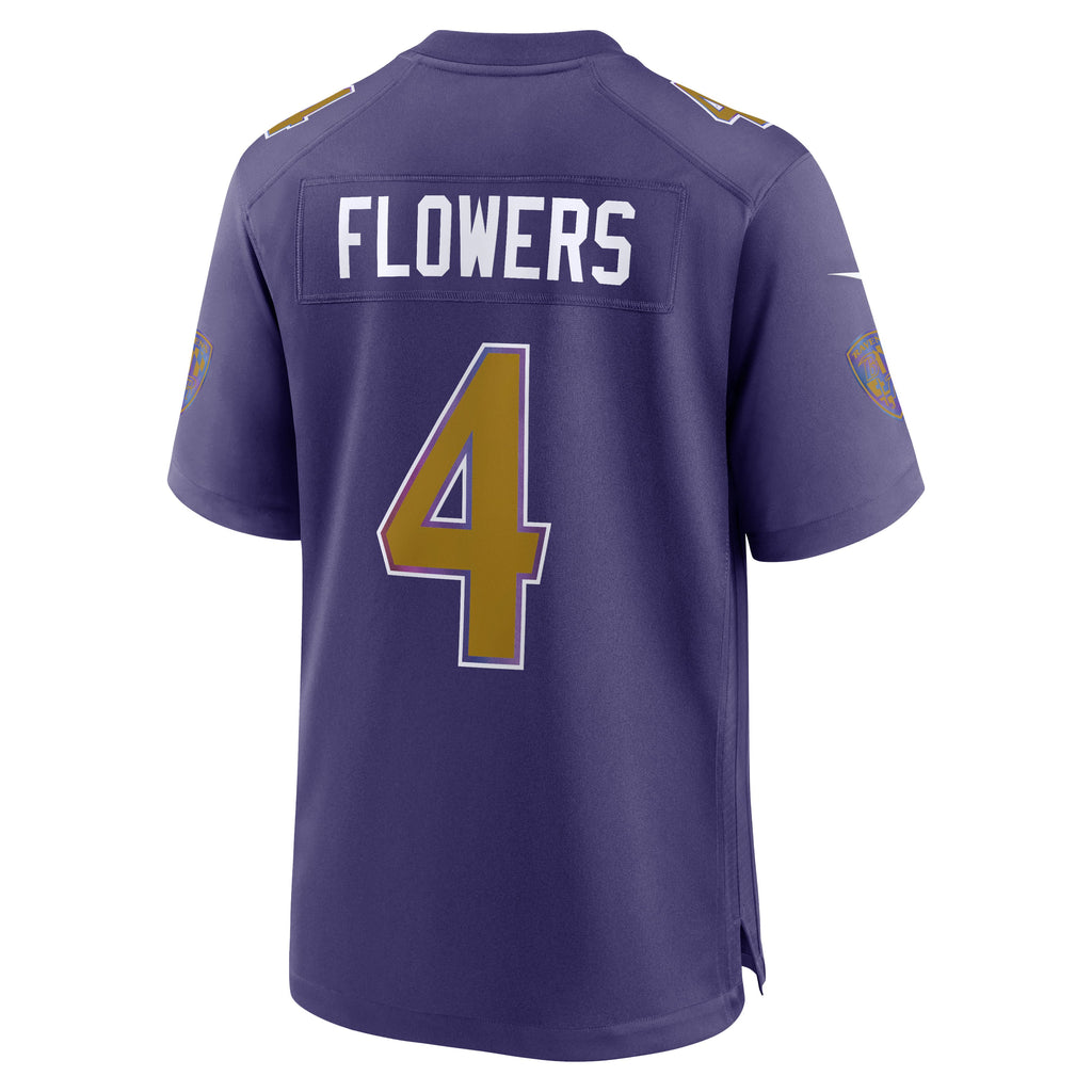 Baltimore Ravens Zay Flowers Nike Black Alternate Game Jersey