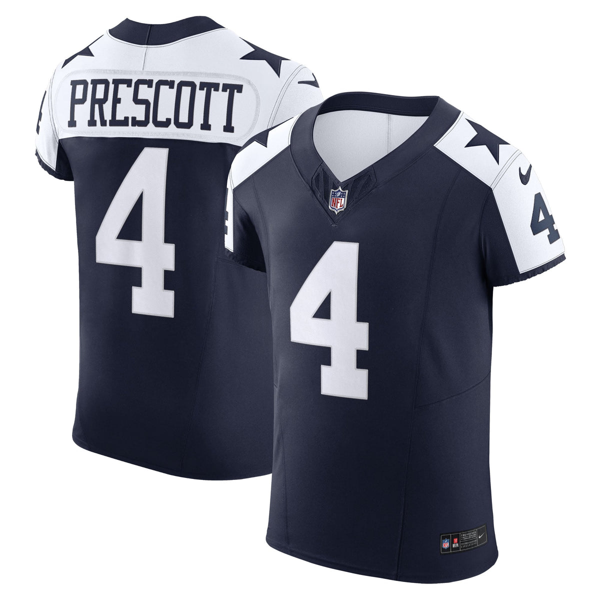 Dallas Cowboys Dak Prescott Nike Navy Alternate Vapor F.U.S.E. Elite Jersey