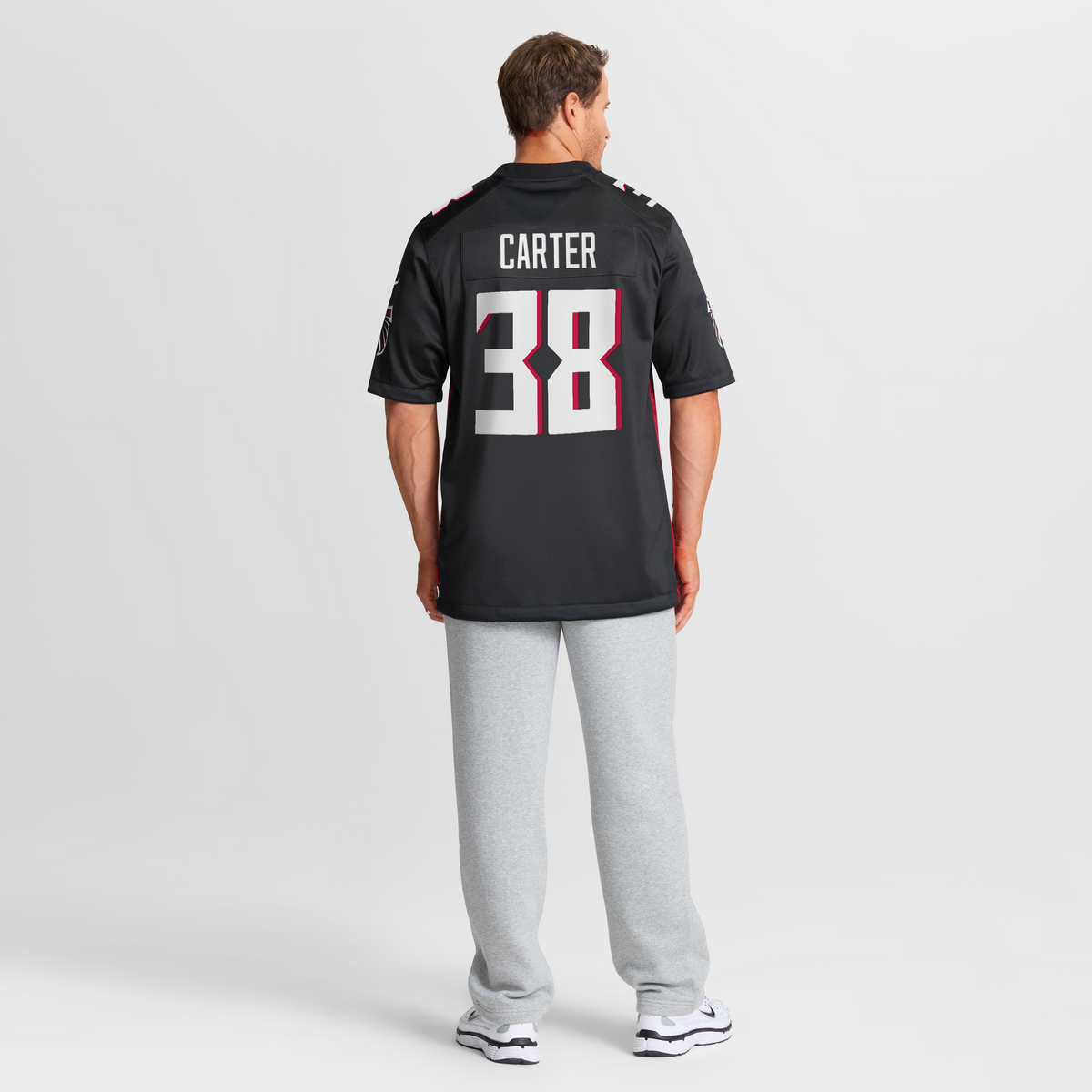 Atlanta Falcons Nathan Carter Nike Black Team Game Jersey