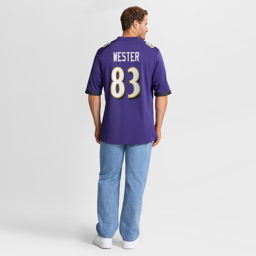 Baltimore Ravens LaJohntay Wester Nike Purple Team Game Jersey