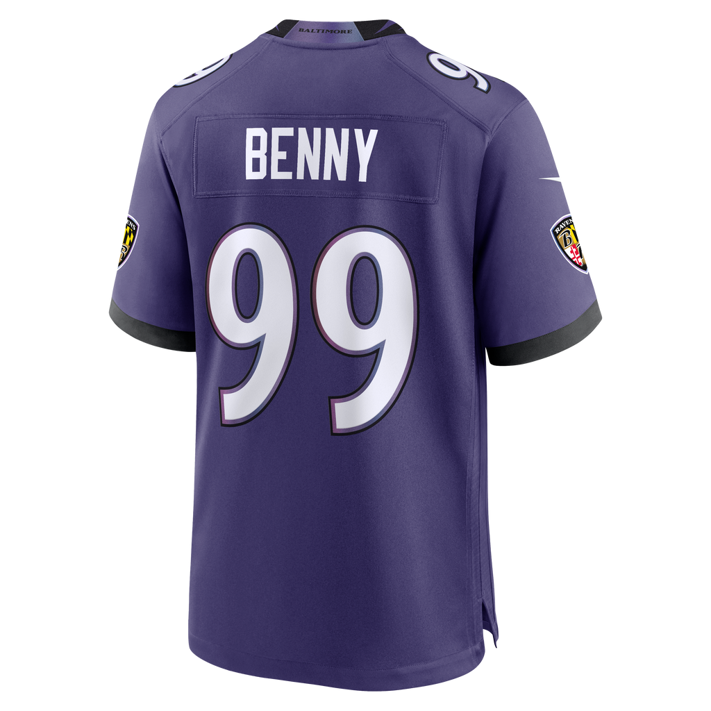 Baltimore Ravens Rayshaun Benny Nike Purple Team Game Jersey