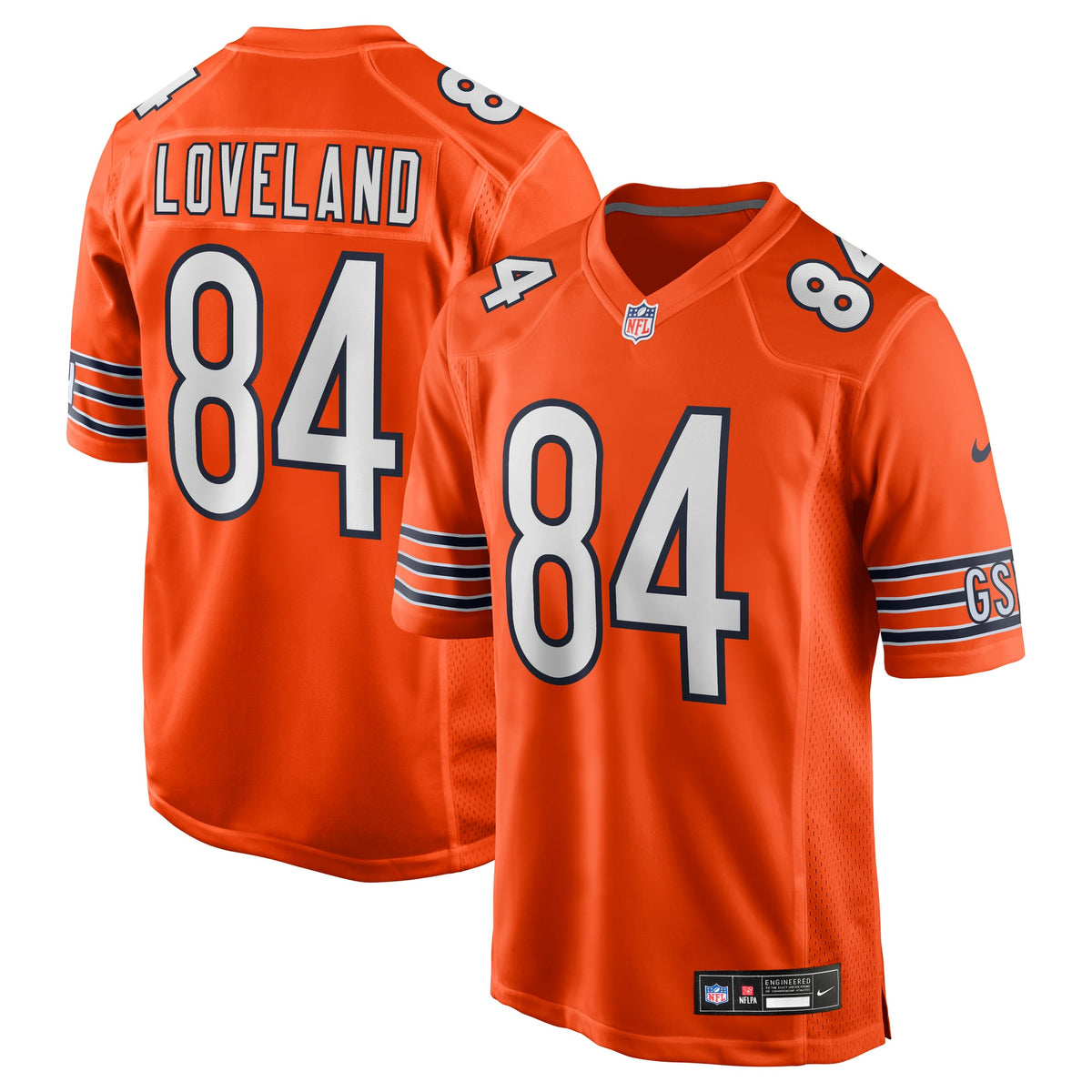Chicago Bears Colston Loveland Nike Orange Alternate Game Player Jersey