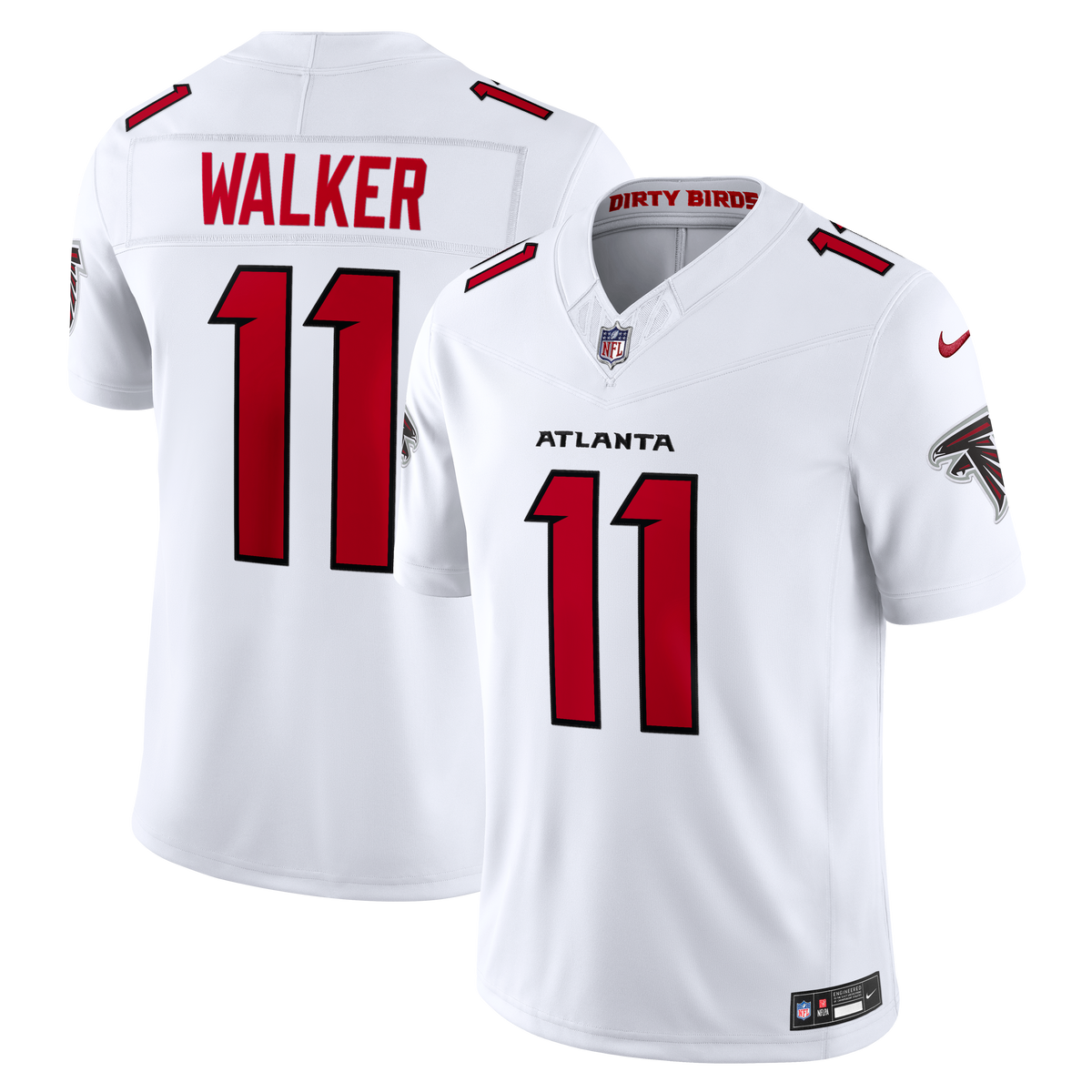Atlanta Falcons Jalon Walker Nike White Vapor F.U.S.E. Stitched Limited Jersey