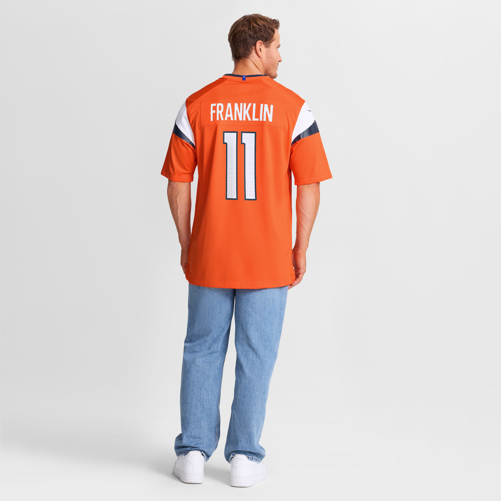 Denver Broncos Troy Franklin Nike Orange Team Game Jersey