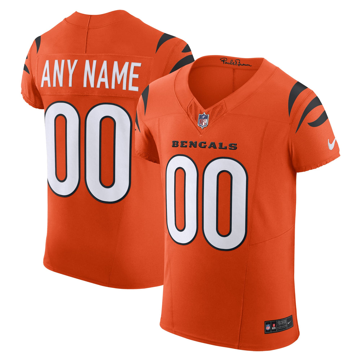 Cincinnati Bengals Nike Black Team Vapor F.U.S.E. Elite Custom Jersey