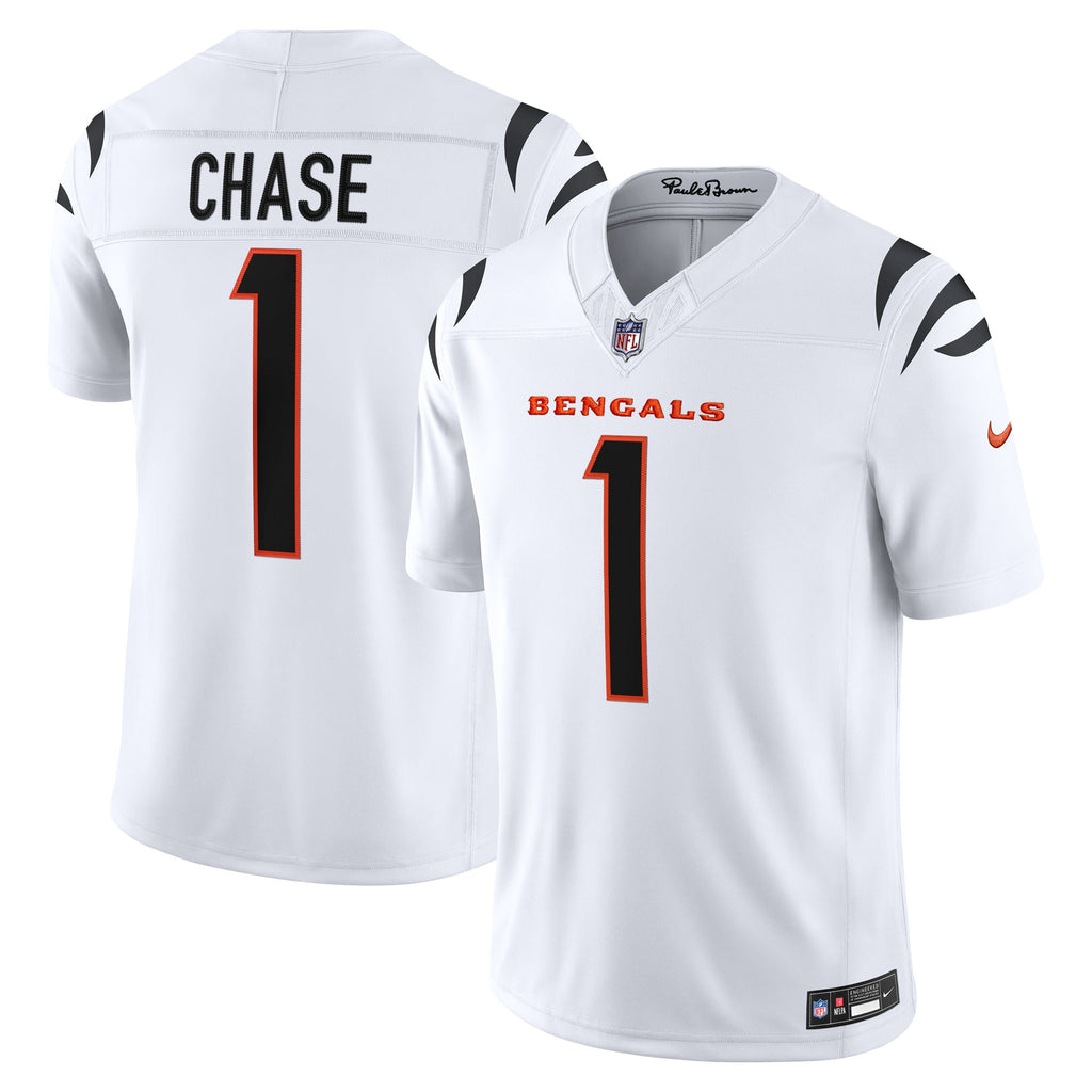 Cincinnati Bengals Ja'Marr Chase Nike White Vapor F.U.S.E. Stitched Limited Jersey
