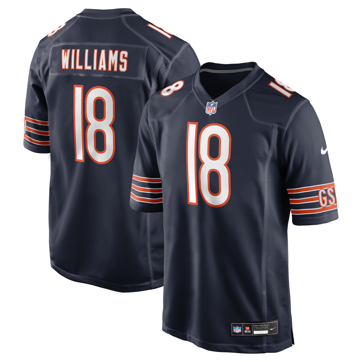 Chicago Bears Caleb Williams Nike Orange Alternate Player Game Jersey