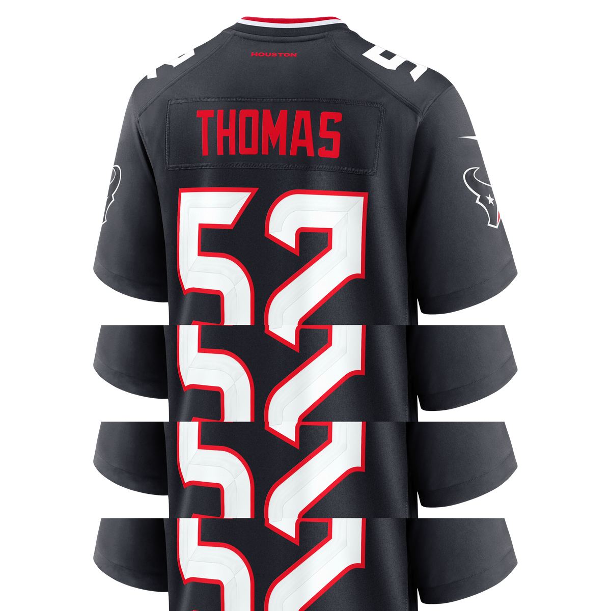 Houston Texans Xavier Thomas Nike Navy Team Game Jersey