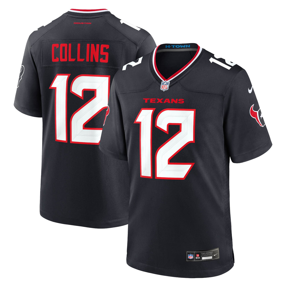 Houston Texans Nico Collins Nike Red Alternate Game Jersey
