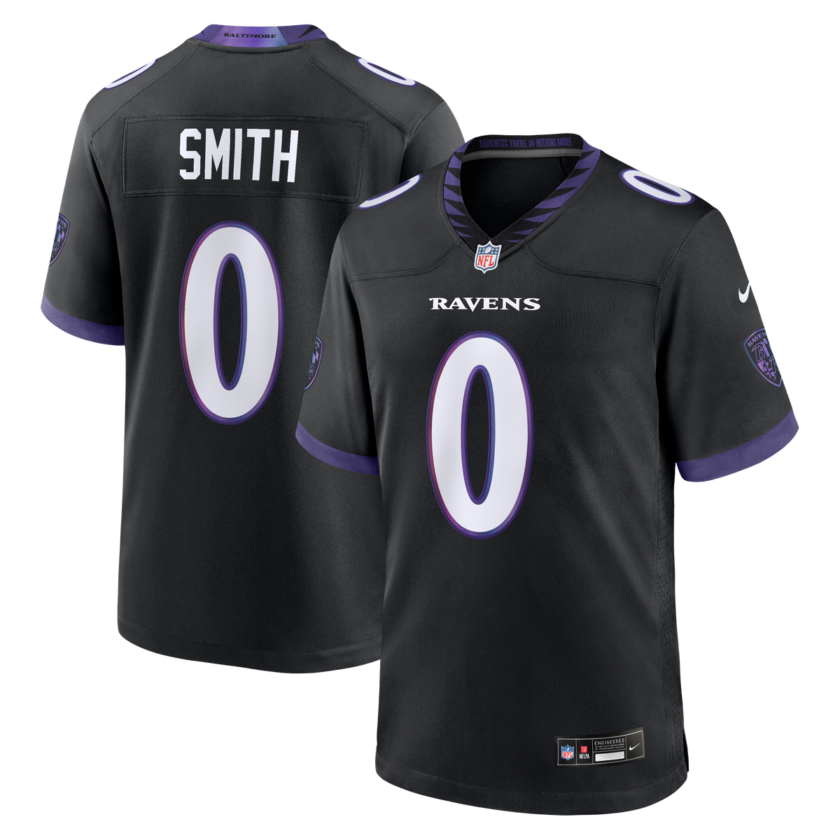 Baltimore Ravens Roquan Smith Nike Black Alternate Game Jersey