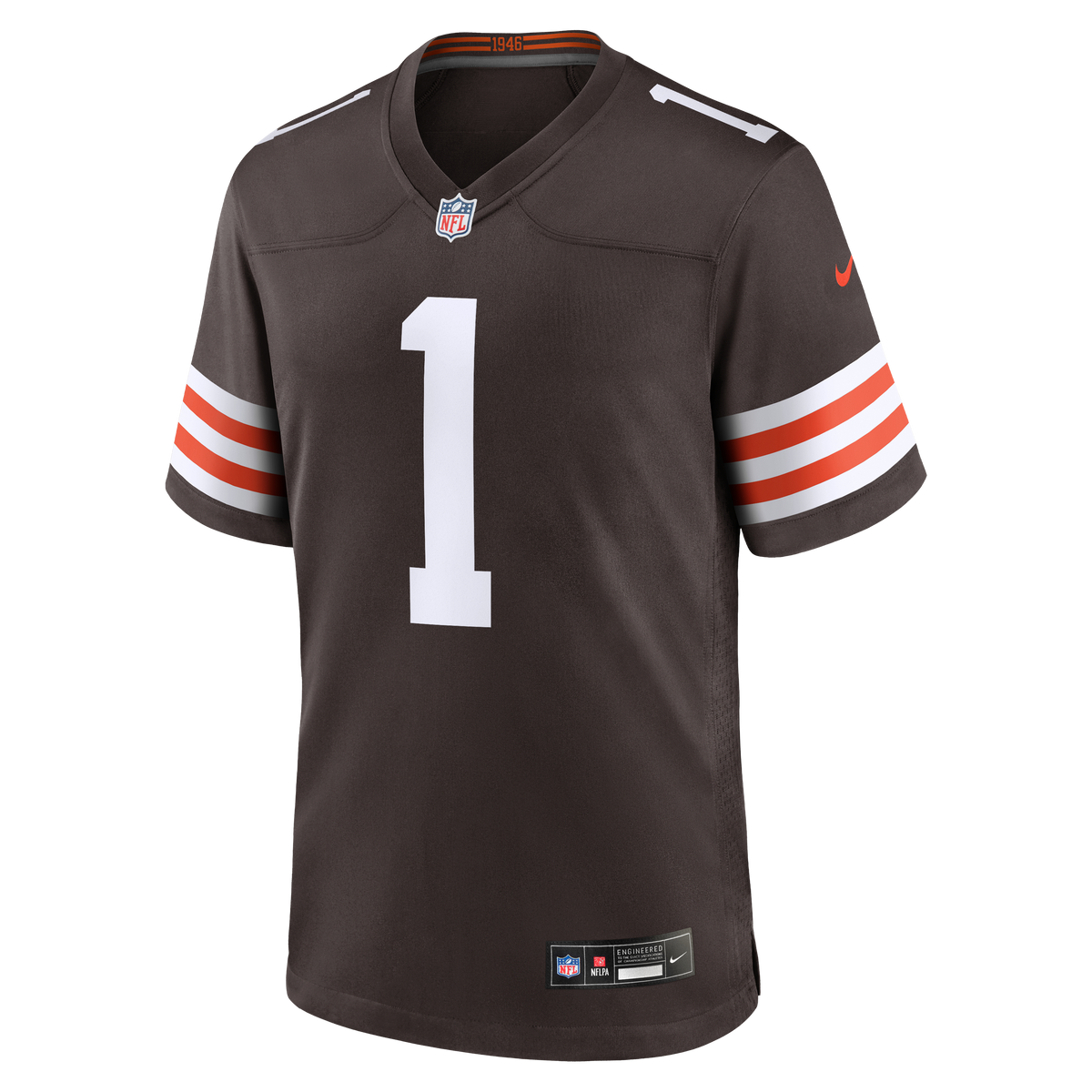 Cleveland Browns Number 1 Groom Nike Brown Game Jersey