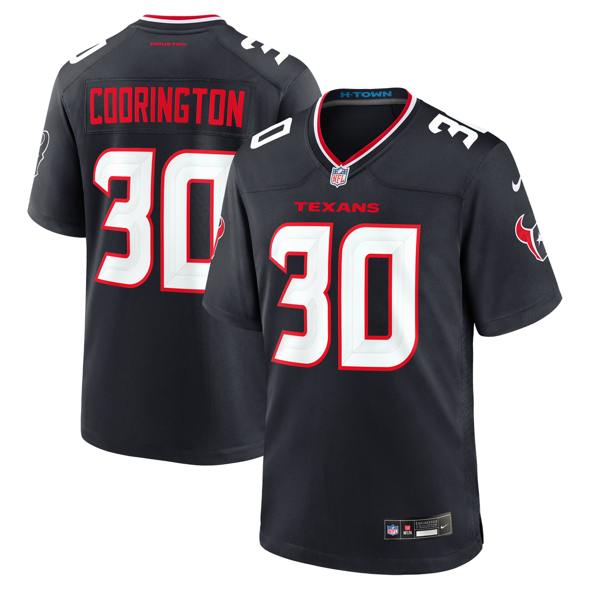 Houston Texans Brandon Codrington Nike Navy Team Game Jersey