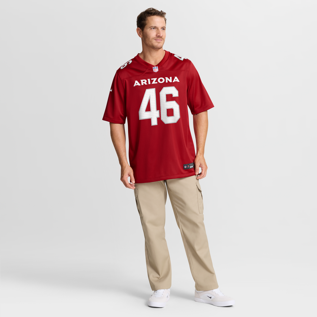Arizona Cardinals Aaron Brewer Nike Cardinal Team Game Jersey