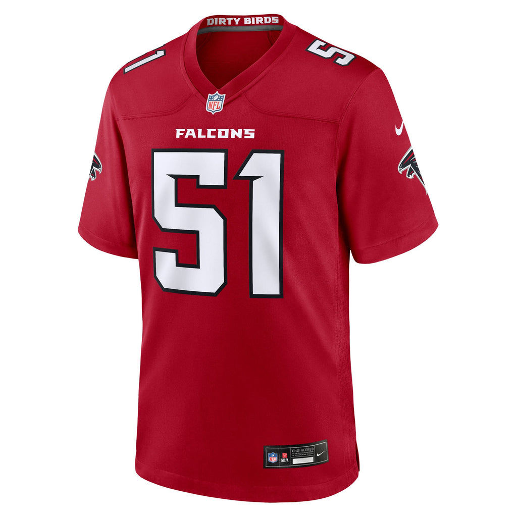 Atlanta Falcons Jared Ivey Nike Red Team Game Jersey