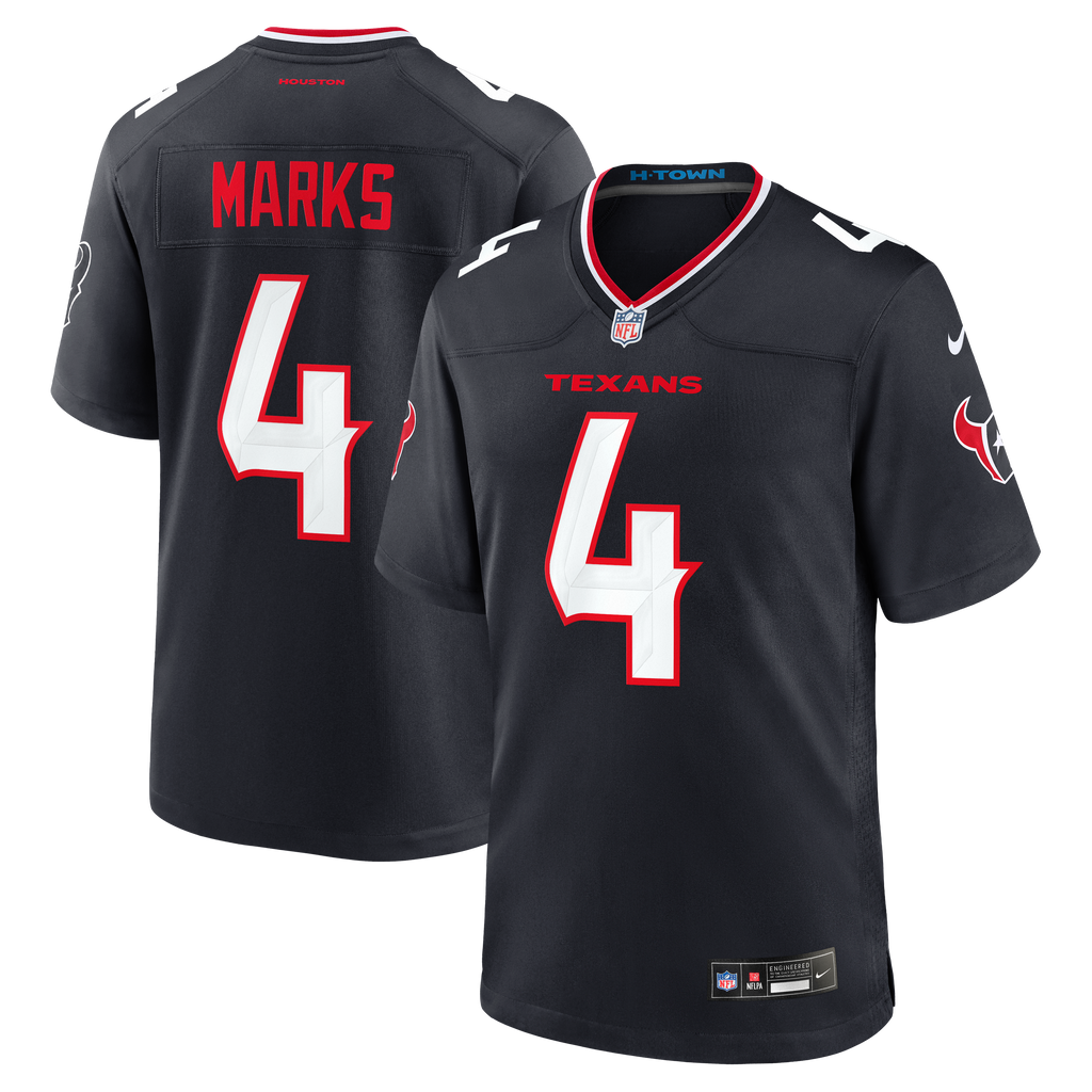 Houston Texans Woody Marks Nike Navy Team Game Jersey
