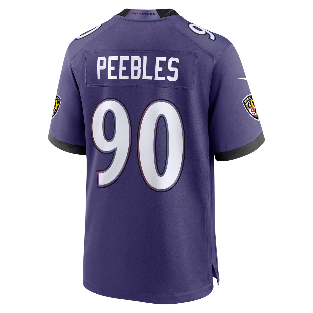 Baltimore Ravens Aeneas Peebles Nike Purple Team Game Jersey