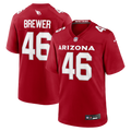 Arizona Cardinals Aaron Brewer Nike Cardinal Team Game Jersey