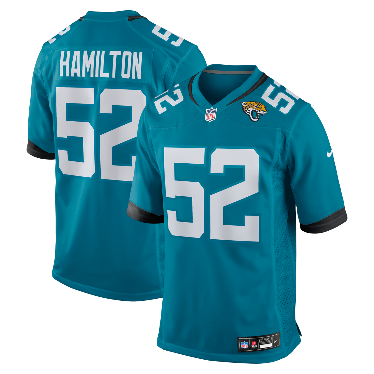 Jacksonville Jaguars DaVon Hamilton Nike Teal Game Jersey