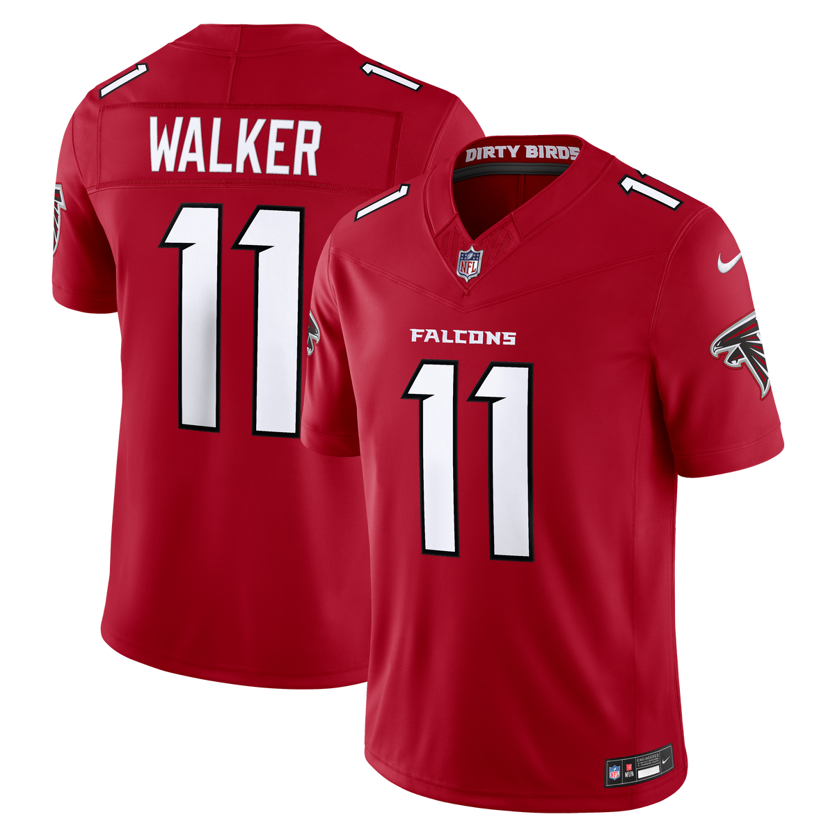 Atlanta Falcons Jalon Walker Nike Red Team Vapor F.U.S.E. Stitched Limited Jersey