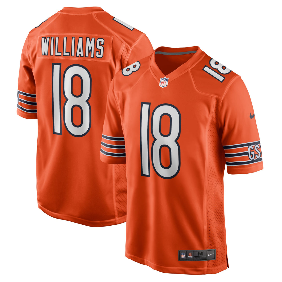 Chicago Bears Caleb Williams Nike Orange Alternate Player Game Jersey