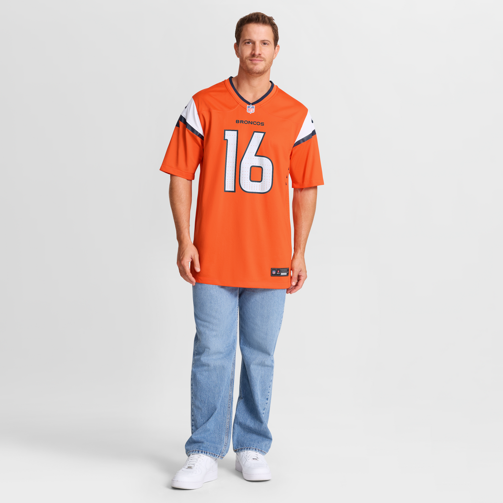 Denver Broncos Jeremy Crawshaw Nike Orange Team Game Jersey