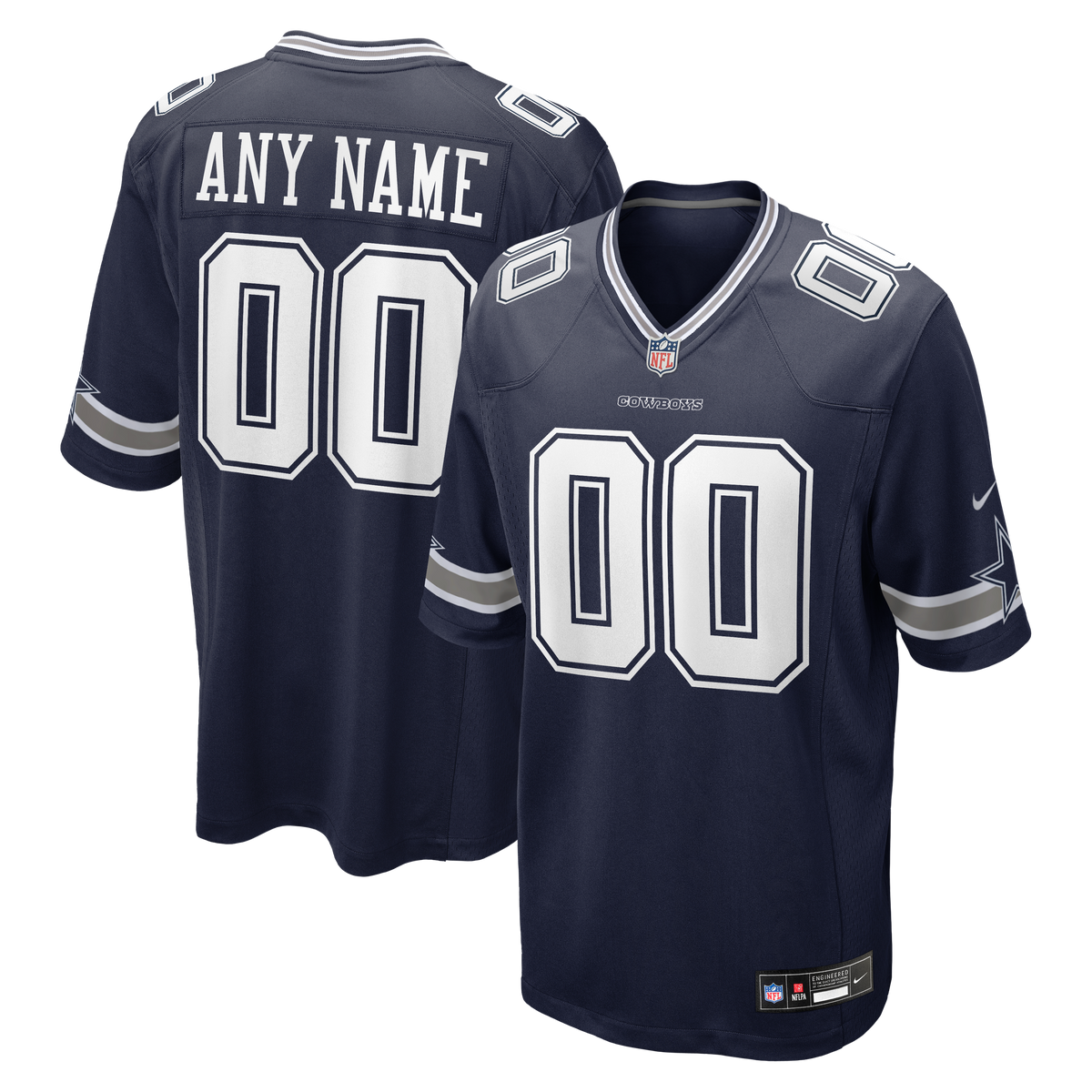 Dallas Cowboys Nike White Custom Game Jersey