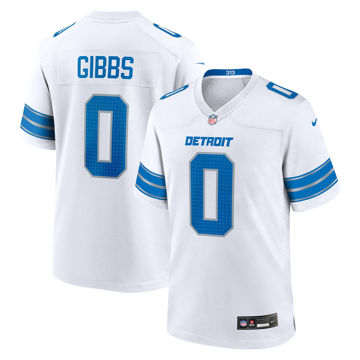 Detroit Lions Jahmyr Gibbs Nike Blue Game Player Jersey