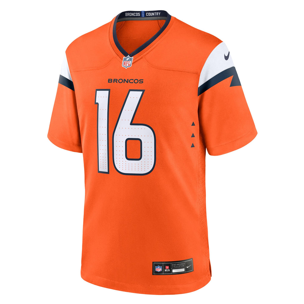 Denver Broncos Jeremy Crawshaw Nike Orange Team Game Jersey