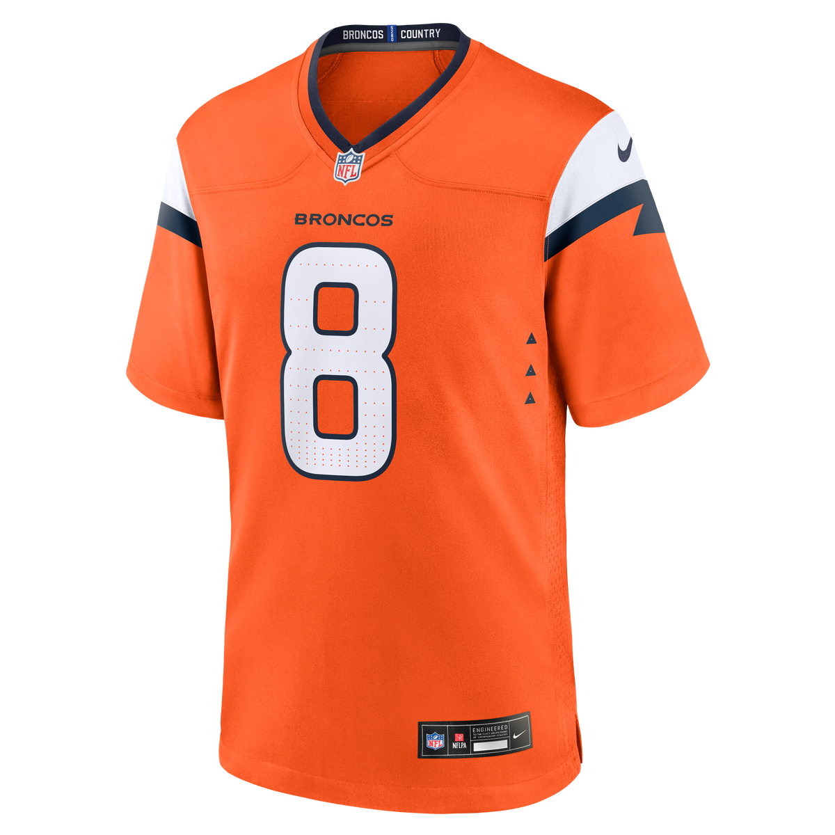 Denver Broncos Jarrett Stidham Nike Orange Team Game Jersey