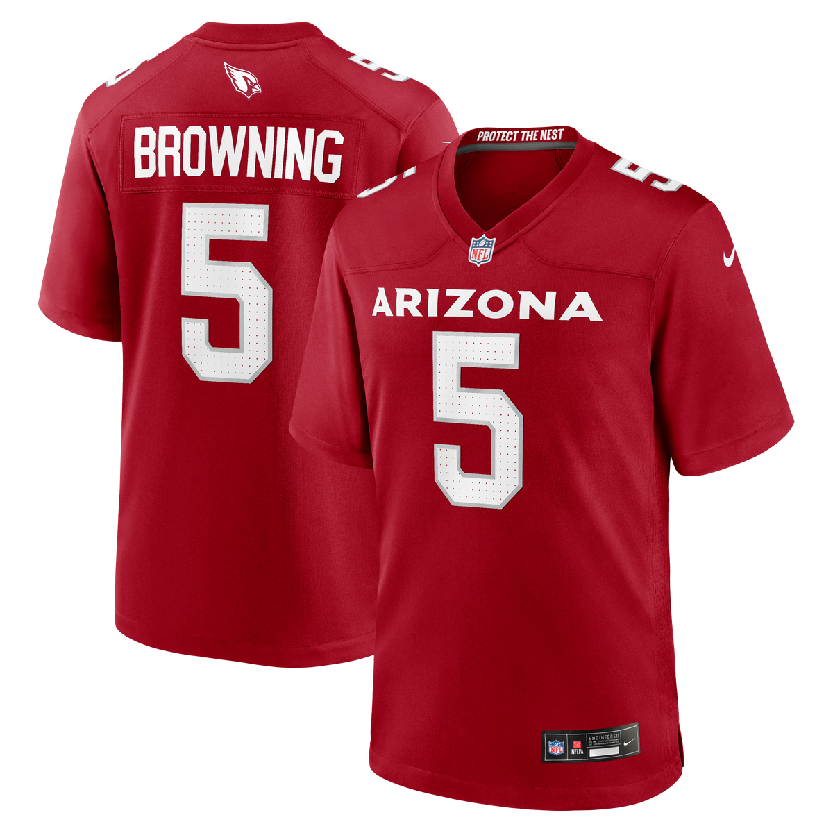 Arizona Cardinals Baron Browning Nike Cardinal Team Game Jersey
